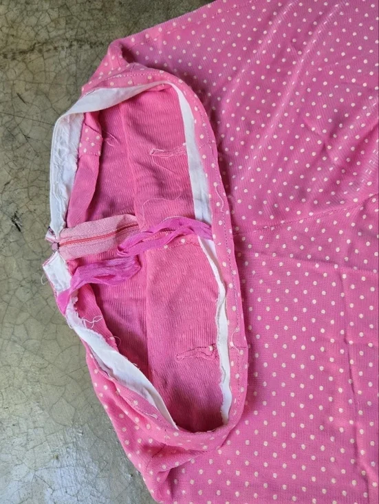 Vintage 60s Pink Polka Dot Two-Piece Set Pants & Top xs - Picture 4 of 16